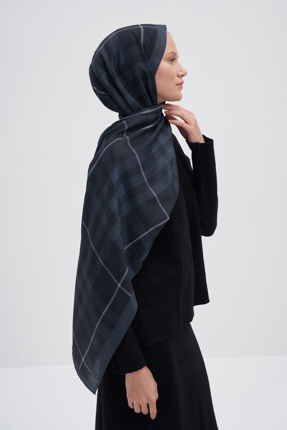 Echo Pamuk Şal Cuadros Dark Yeşil