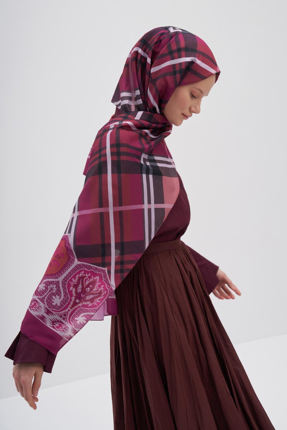 Echo Pamuk Şal Rustic Açık Mürdüm