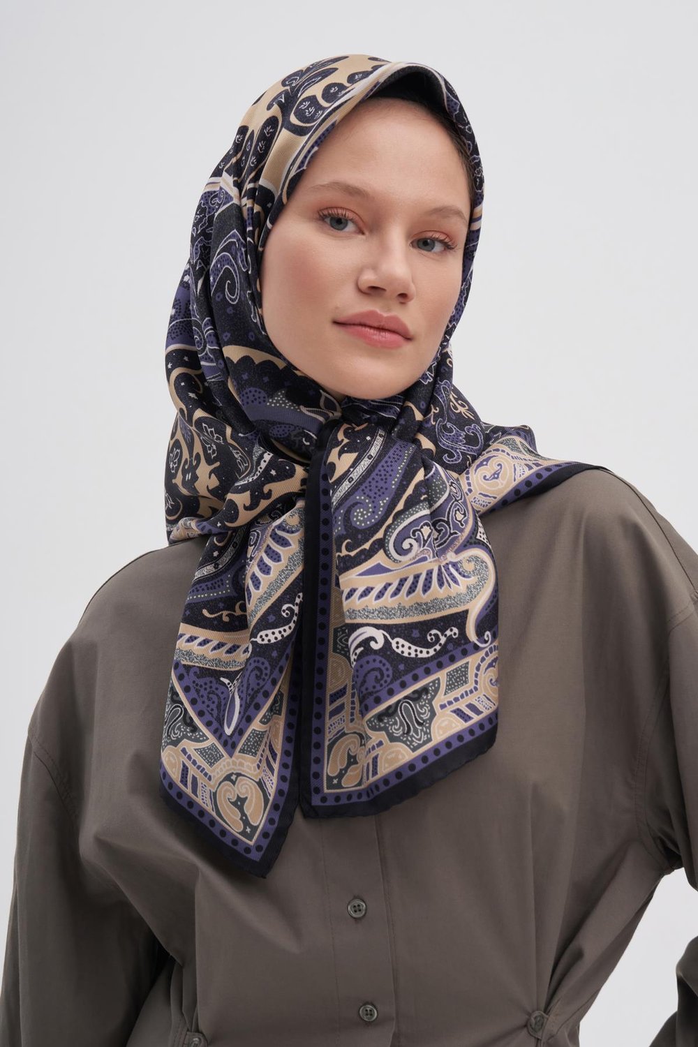 Emera Camel Mulbary İpek Eşarp