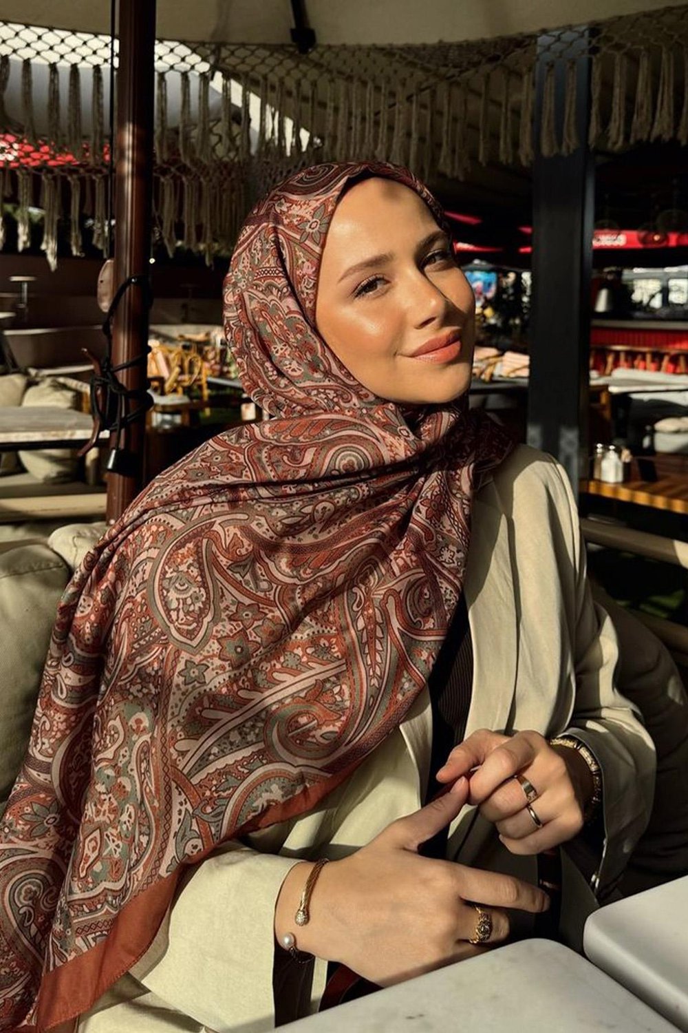 Feyza Hakyemez'in Tercihi Nilla Pamuklu Şal Ephesus Kiremit