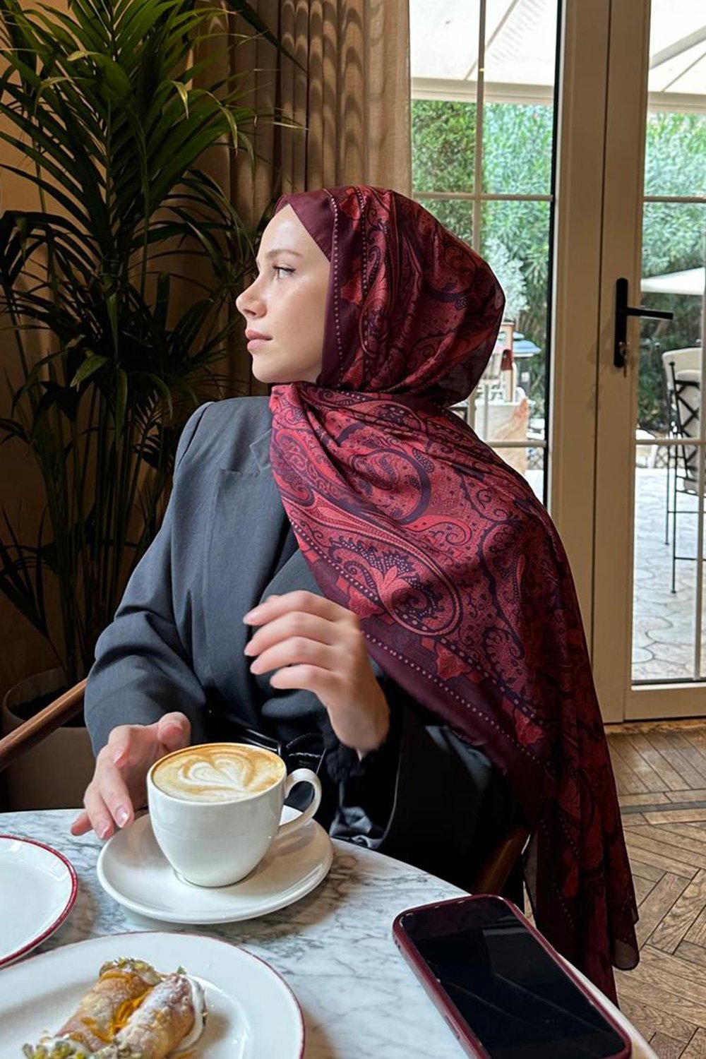 Marni Bordo Nilla Pamuklu Şal