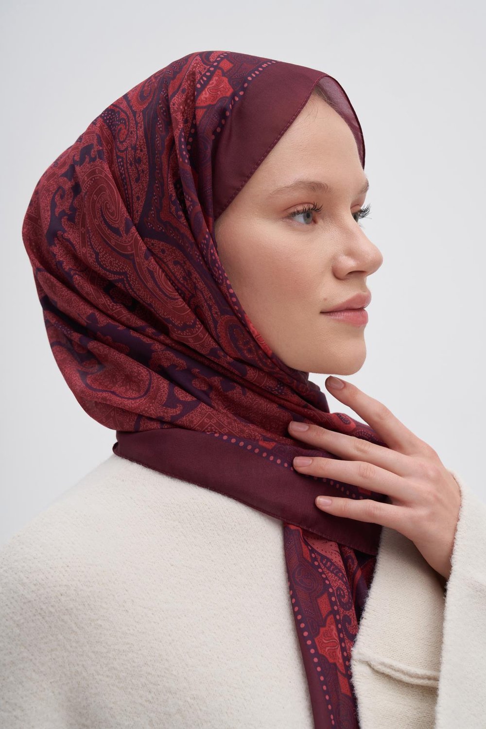 Marni Bordo Nilla Pamuklu Şal