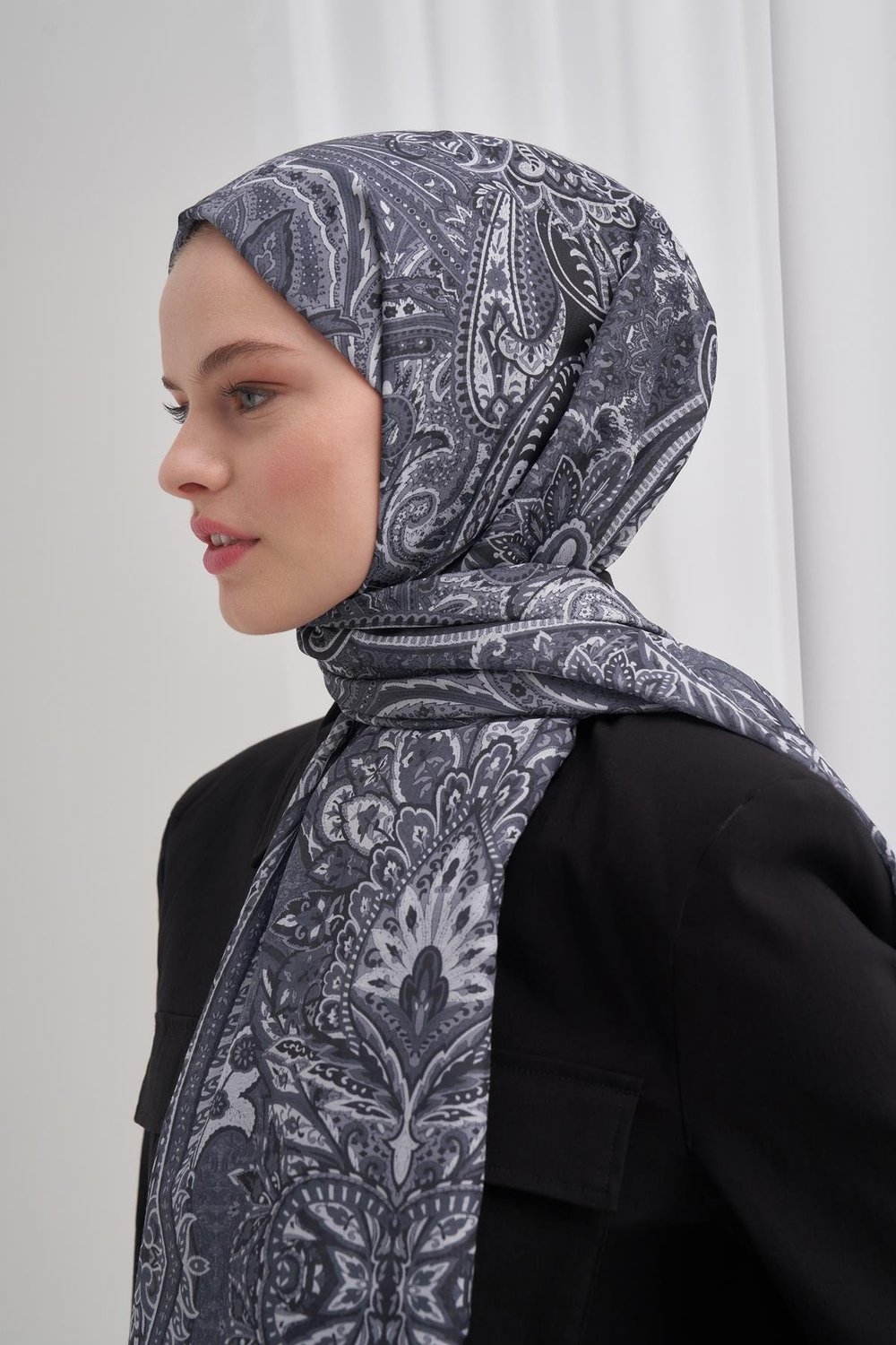 Nilla Pamuklu Şal Diamond Gri