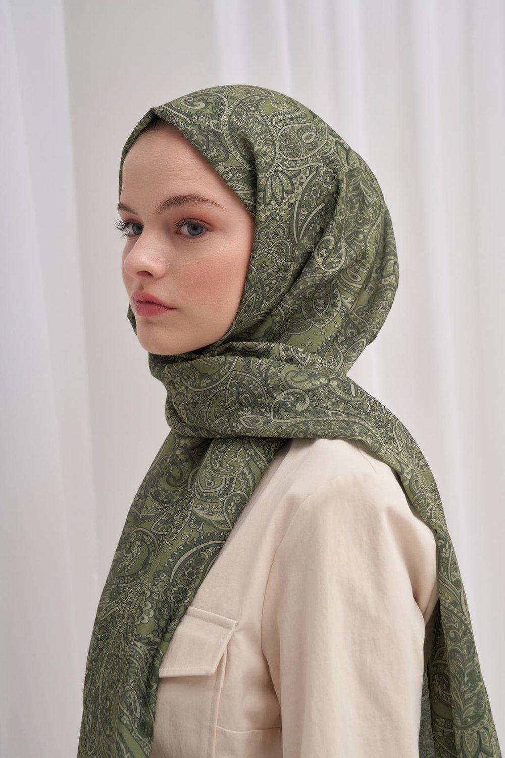 Nilla Pamuklu Şal Mirage Yeşil