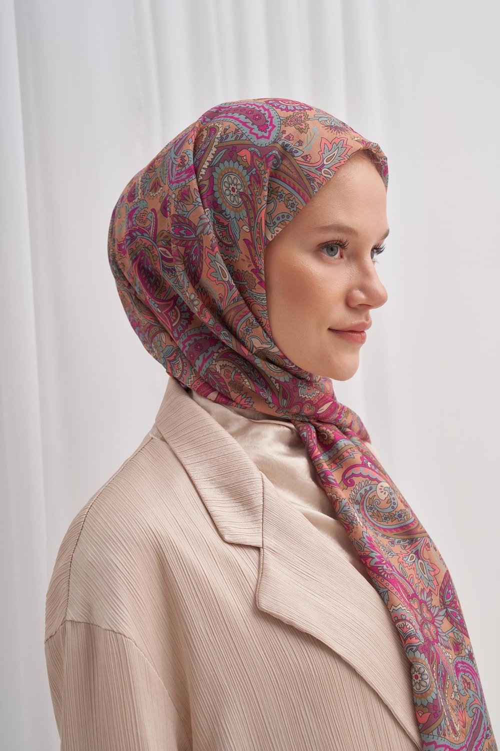 Nilla Pamuklu Şal Nair Mürdüm