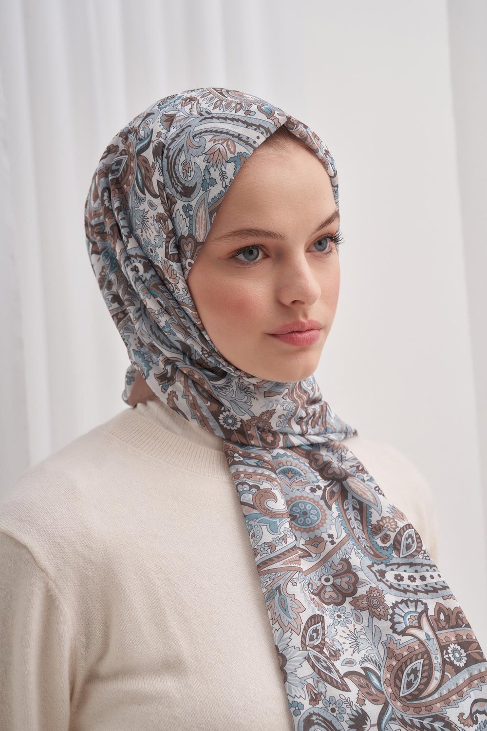 Nilla Pamuklu Şal Nair Vizon