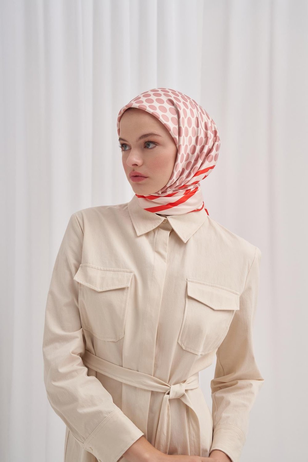 Twill Eşarp Dalee Desen Turuncu