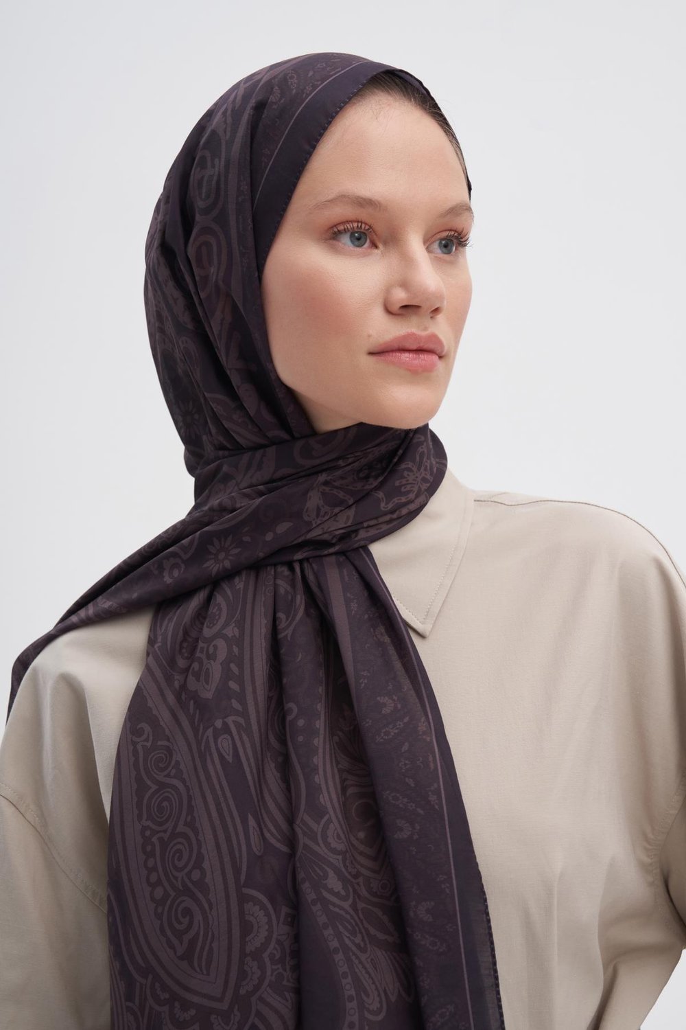 Vintage Dark Nilla Pamuklu Şal