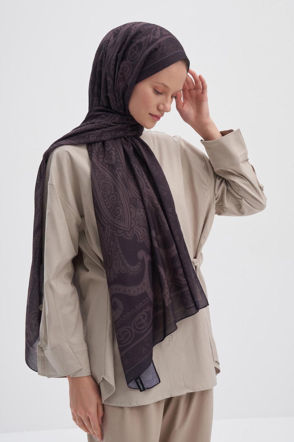 Vintage Dark Nilla Pamuklu Şal