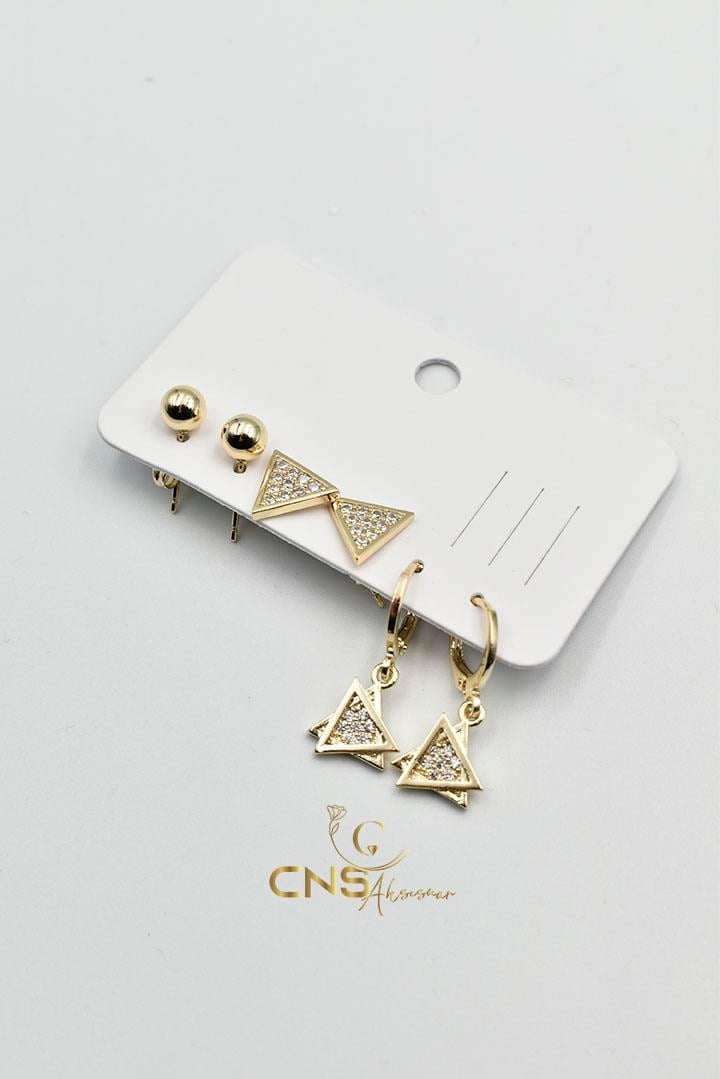 14K Vip 6'lı Set Küpe