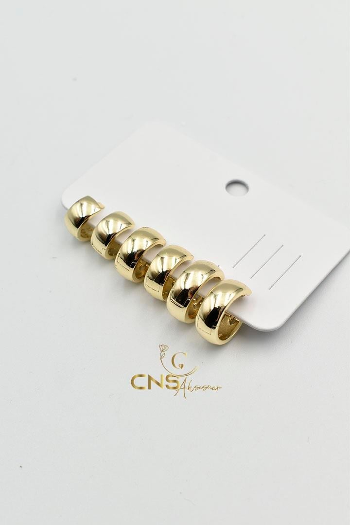 14K Vip Halka 6'lı Set Küpe