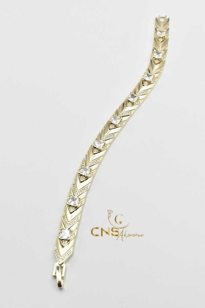 14K Vip Tek Taş V Model Künye