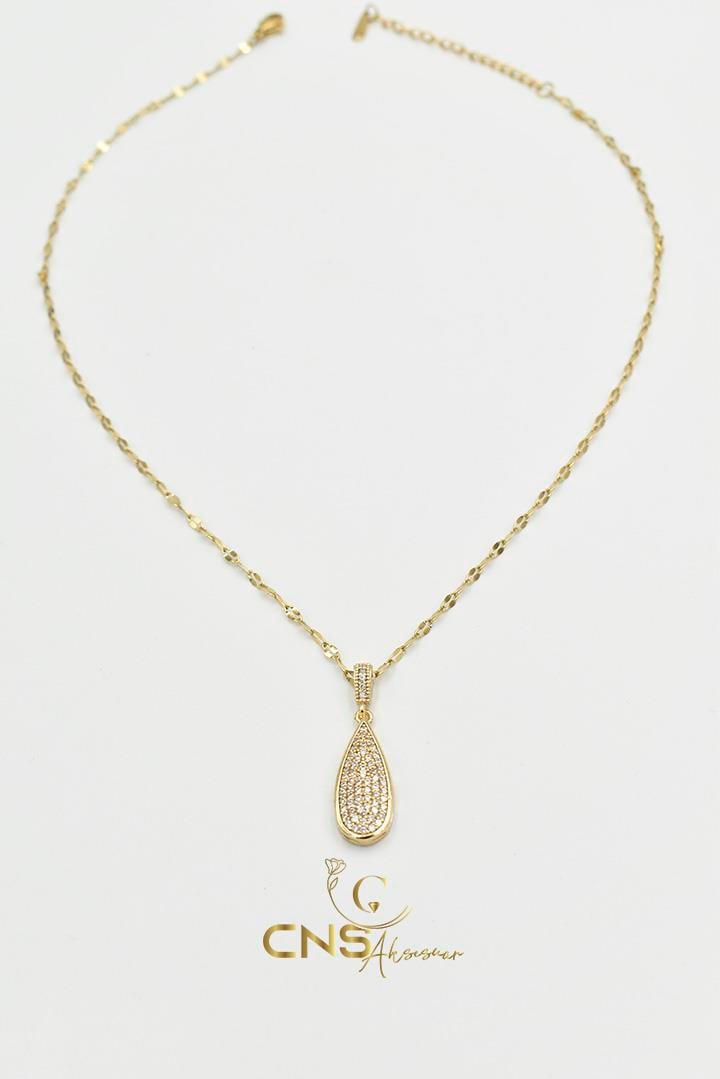 Minimal 14K Damla Model Kolye