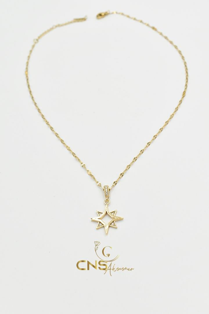 Minimal 14K Yıldız Kolye