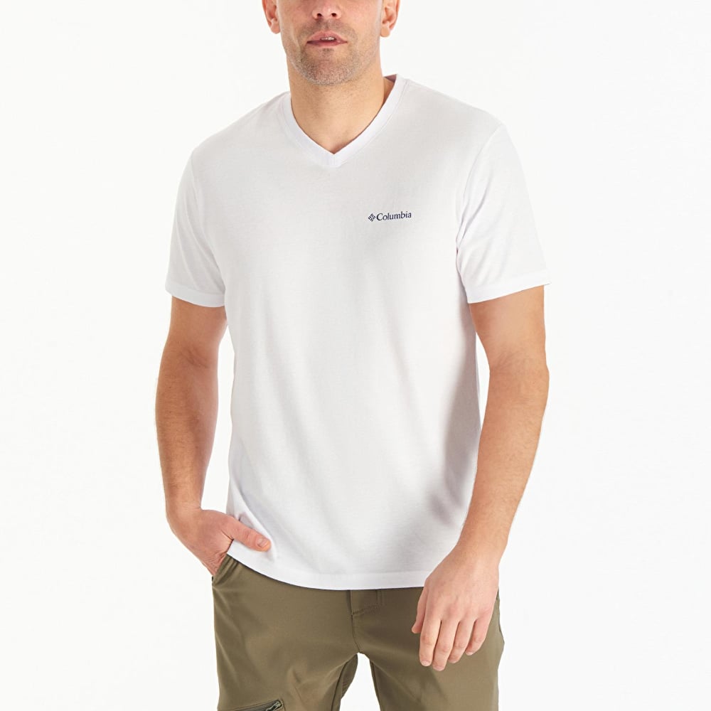 Columbia Cs0288 Csc M Basic Sm Logo Brushed V Neck Ss Tee Erkek T-Shirt