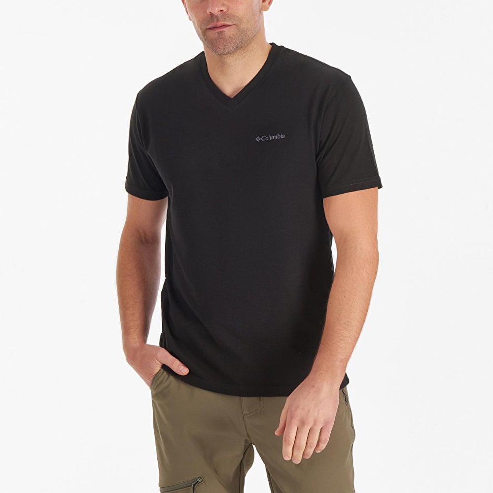 Columbia Cs0288 Csc M Basic Sm Logo Brushed V Neck Ss Tee Erkek T-Shirt