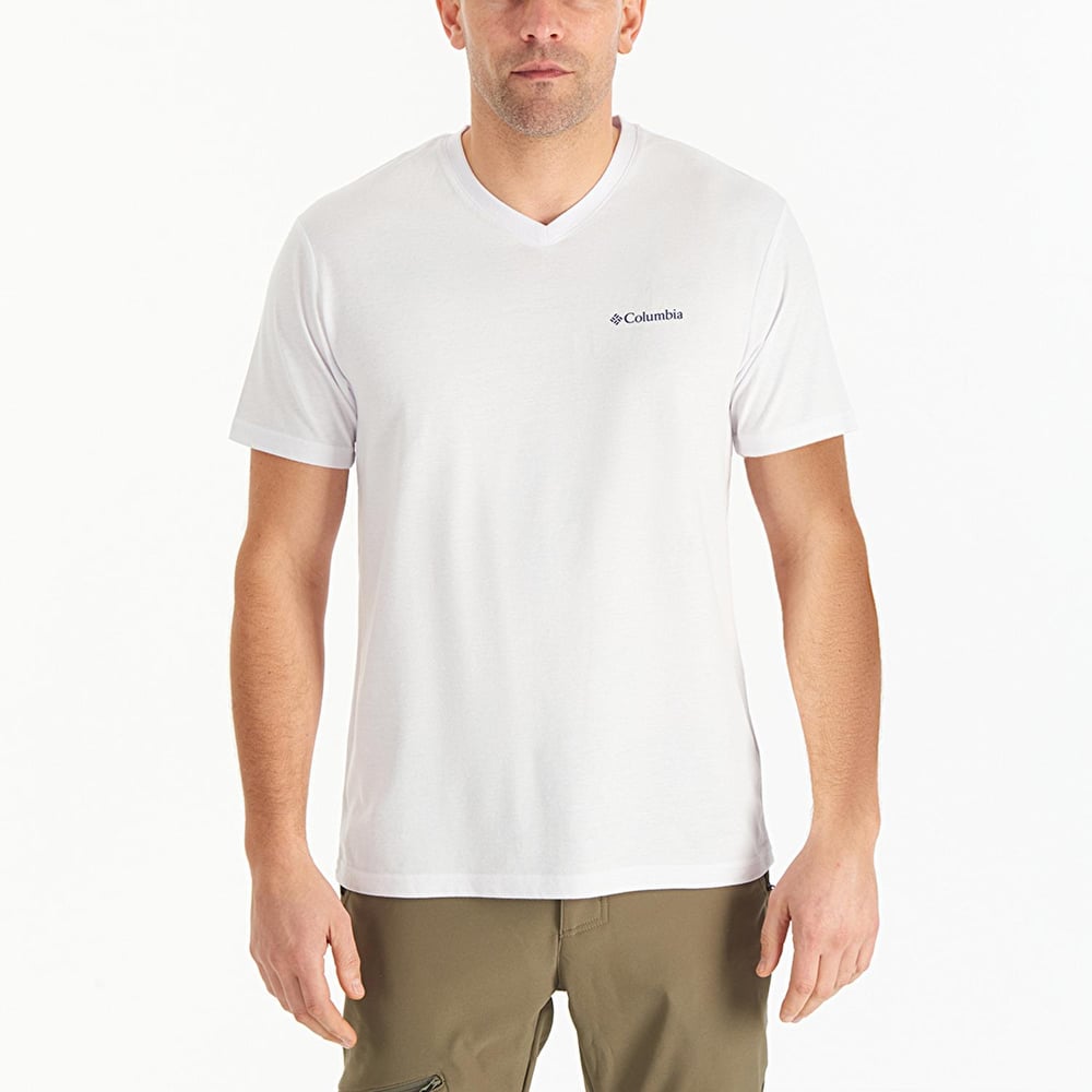 Columbia Cs0288 Csc M Basic Sm Logo Brushed V Neck Ss Tee Erkek T-Shirt
