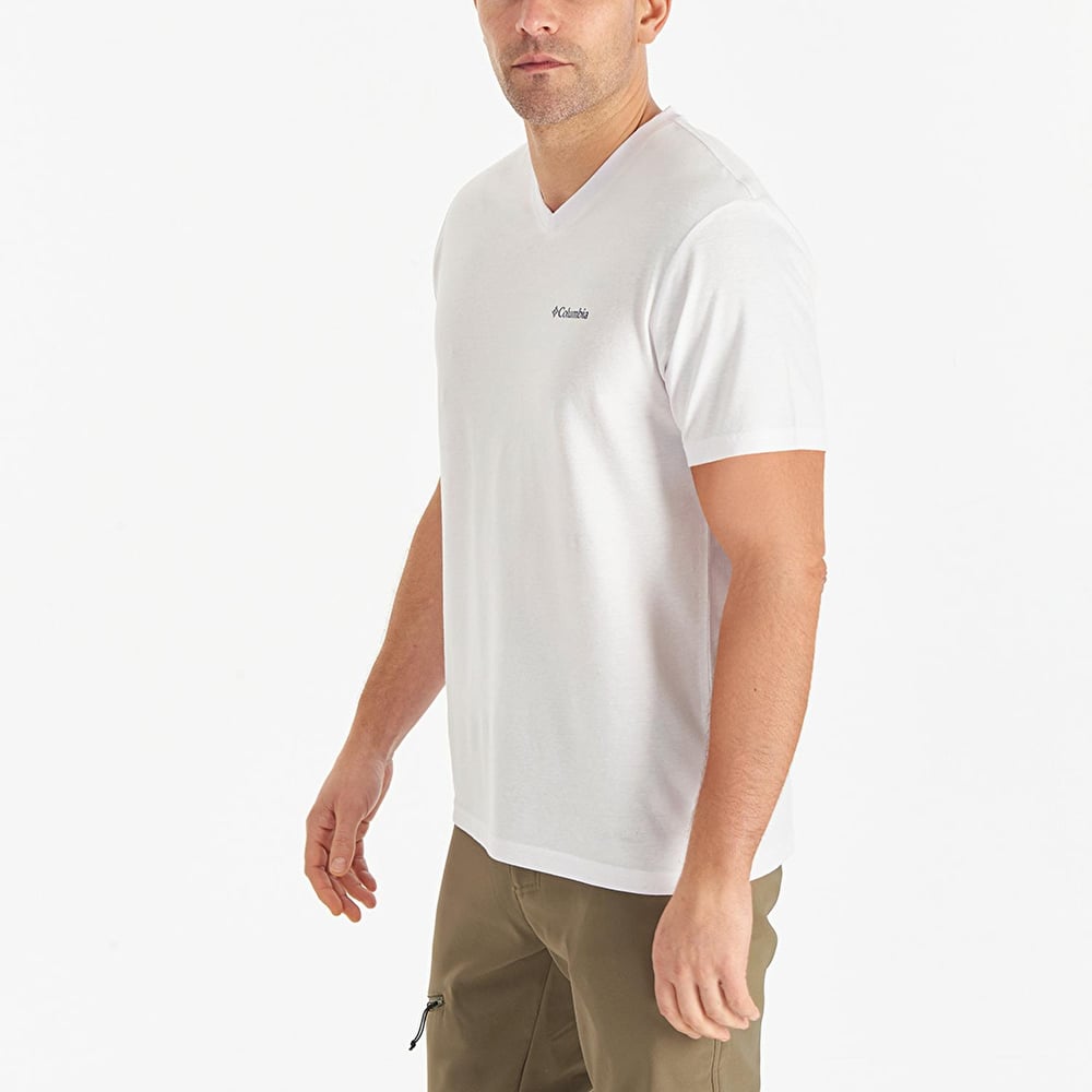 Columbia Cs0288 Csc M Basic Sm Logo Brushed V Neck Ss Tee Erkek T-Shirt