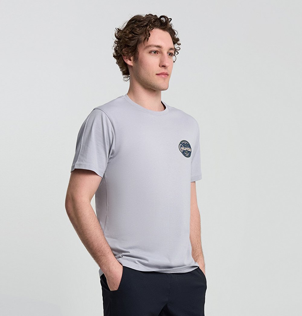 Columbia CS0416 Csc M Button Stamp Scrıpted Ss Erkek T-Shirt