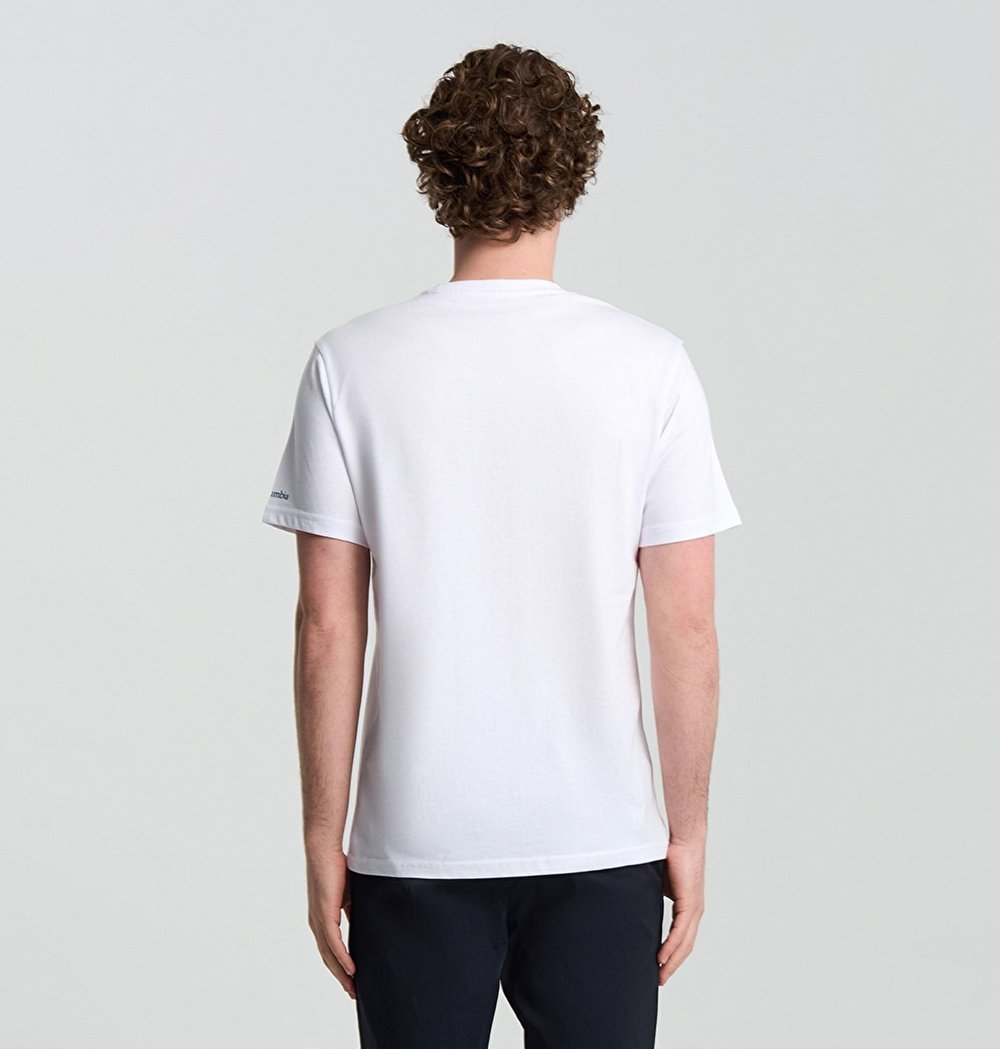 Columbia CS0416 Csc M Button Stamp Scrıpted Ss Erkek T-Shirt