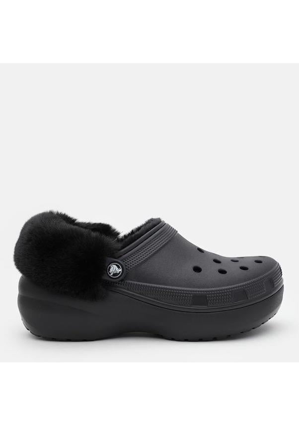 Crocs Classic Platform Fuzz Lined Clog Kadın Terlik