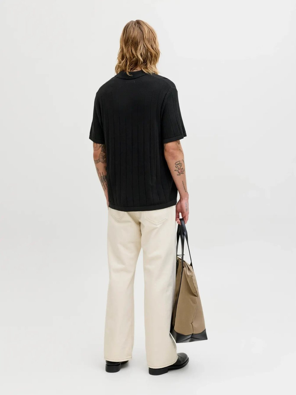 Jack & Jones Jjebradley Knit Split Neck Ss Sn Erkek T-Shirt