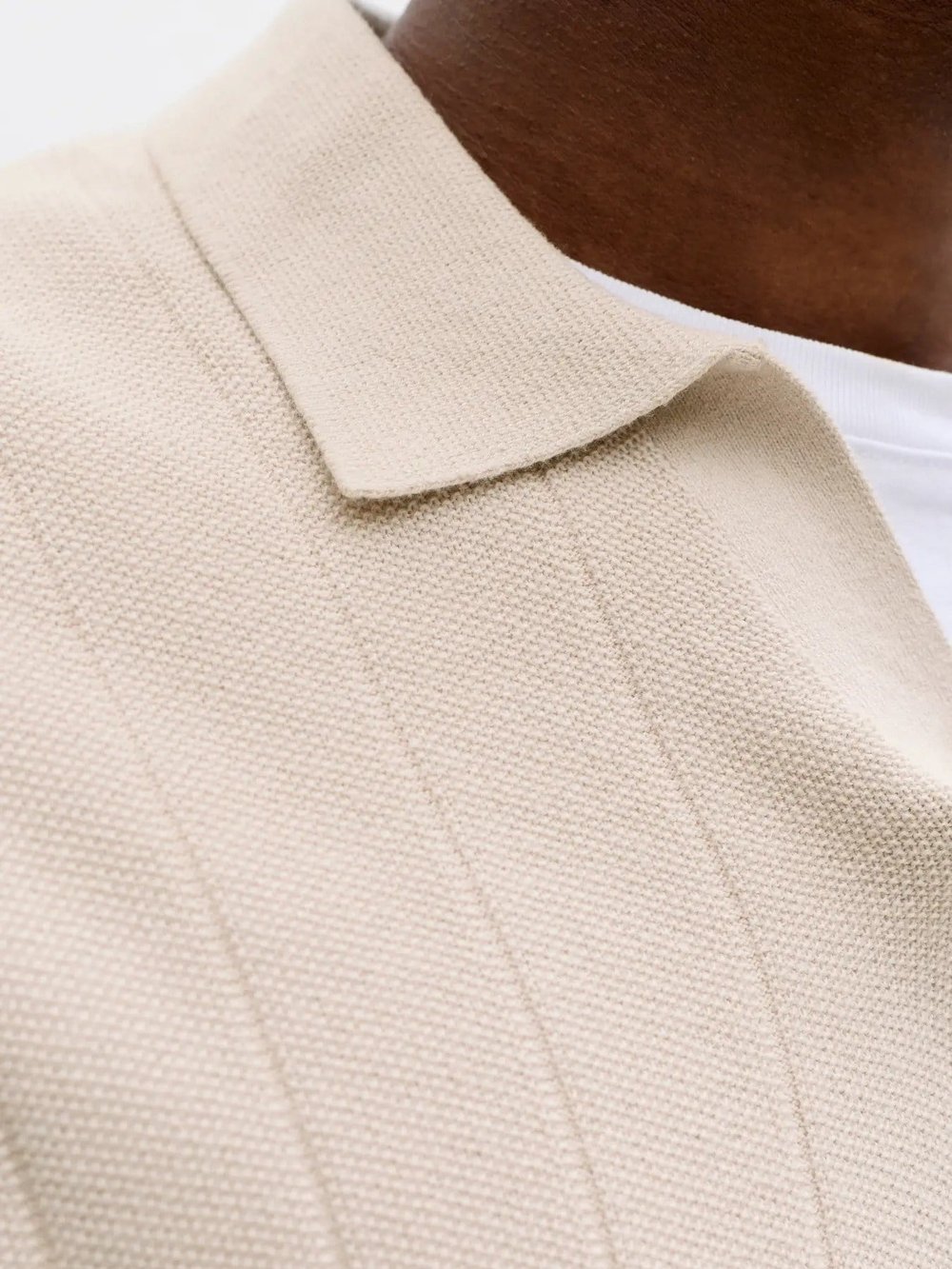 Jack & Jones Jjebradley Knit Split Neck Ss Sn Erkek T-Shirt