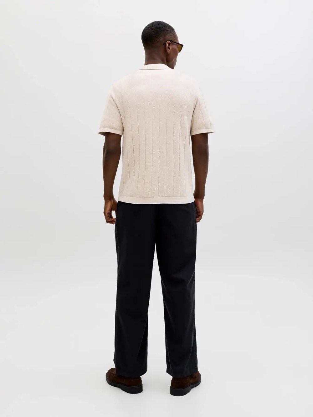 Jack & Jones Jjebradley Knit Split Neck Ss Sn Erkek T-Shirt