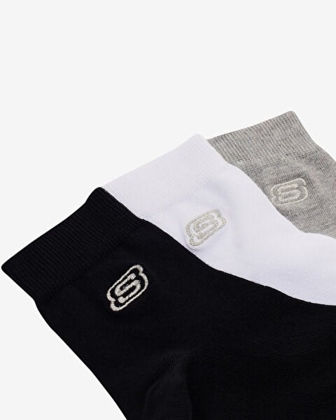 Skechers 3lü Paket Shiny Logo Kadın Çorap