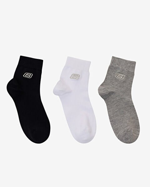 Skechers 3lü Paket Shiny Logo Kadın Çorap