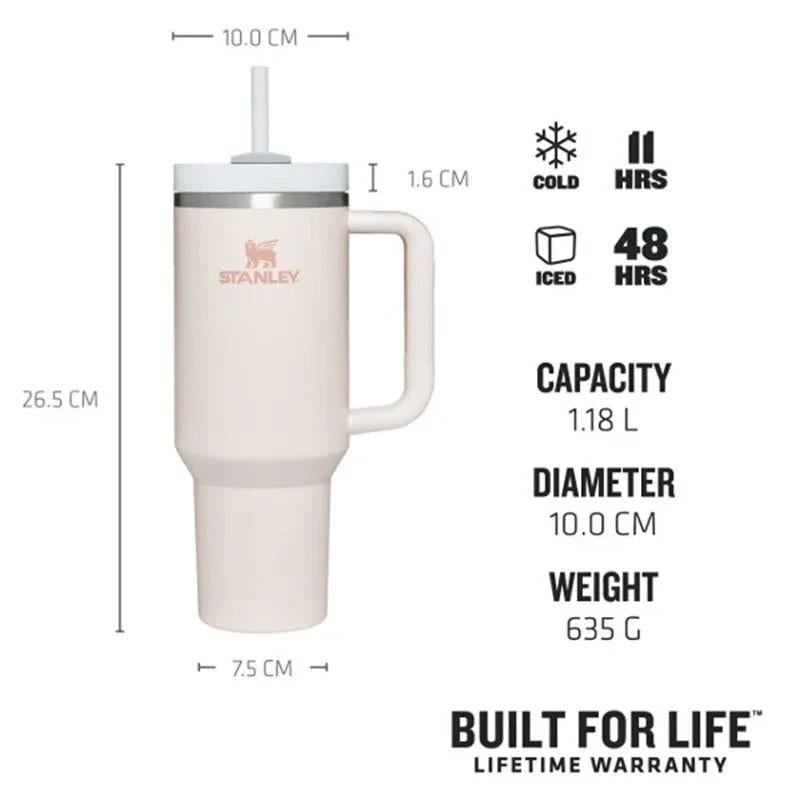 Stanley 40OZ Qnchr 2.0 Flwstate Tumb Rose Qrtz 2.0-EU Termos