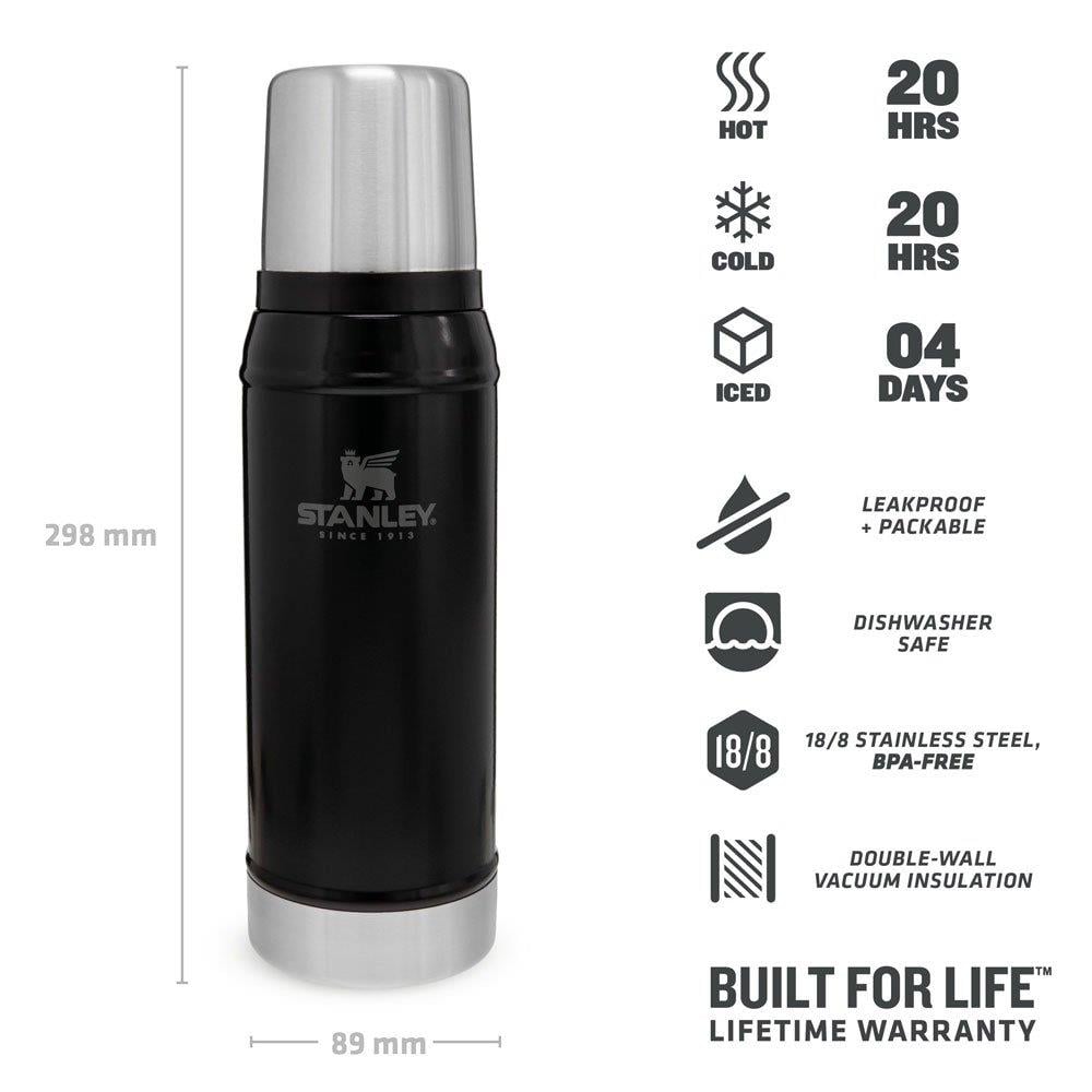 Stanley Unisex Termos Stan 0.75L Classic Vac Btl M.Black Eu