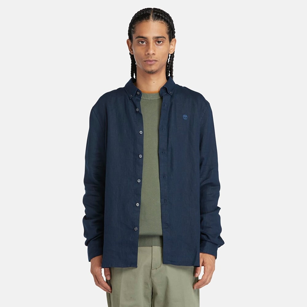 Timberland Mill Brook Linen Shirt Erkek Gömlek