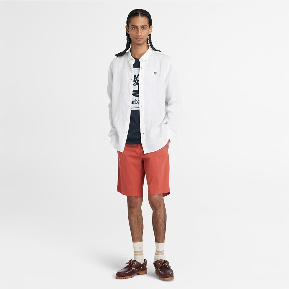 Timberland Mill Brook Linen Shirt Erkek Gömlek