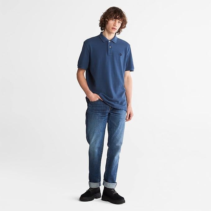 Timberland Oyster Rıver Chest Logo Ss Polo (Reg) Erkek T-Shirt