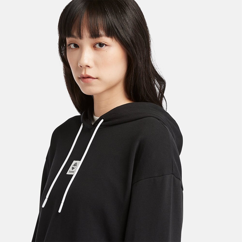 Timberland Stack Logo Loop Back Hoodie Kadın Sweatshirt