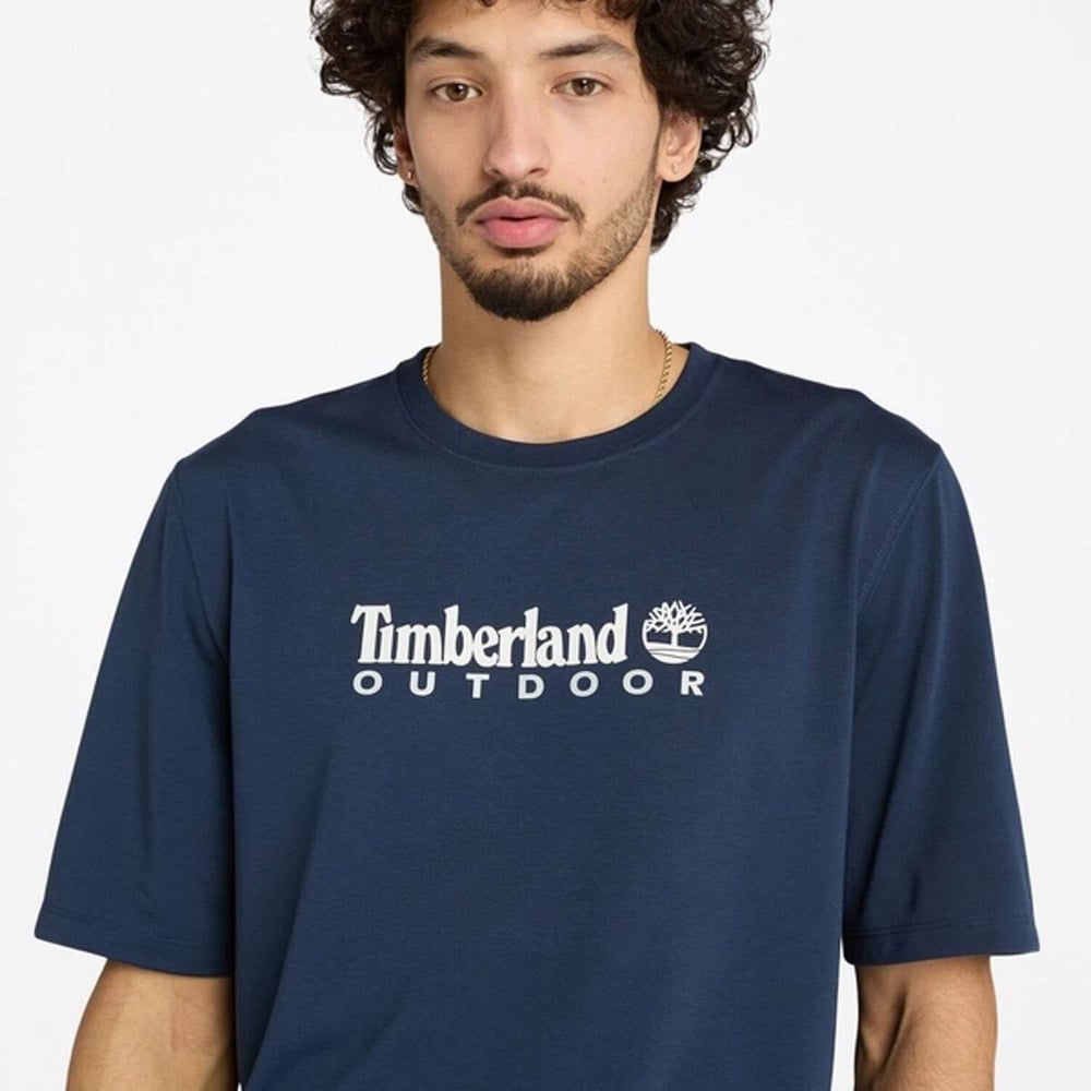 Timberland UV-Protection Logo Short Sleeve Erkek T-Shirt