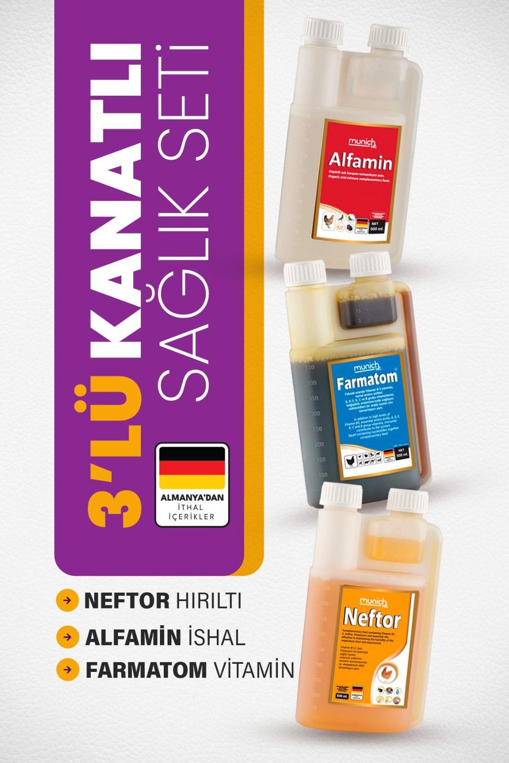 3lü Set Farmatom Vitamin-Neftor Hırıltı-Alfamin İshal