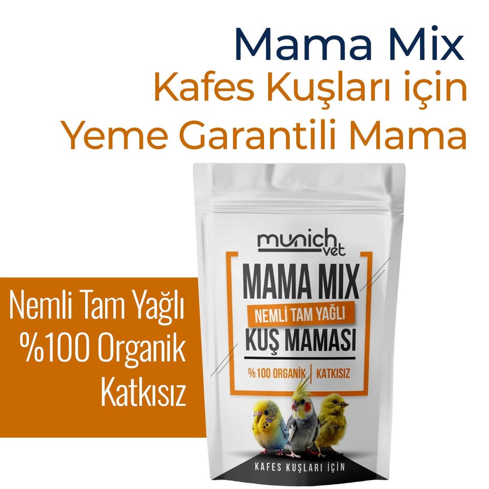 Mama Mix Nemli Tam Yağlı Mama 1 Kg - Yüksek Besin Değerli Kuş Maması