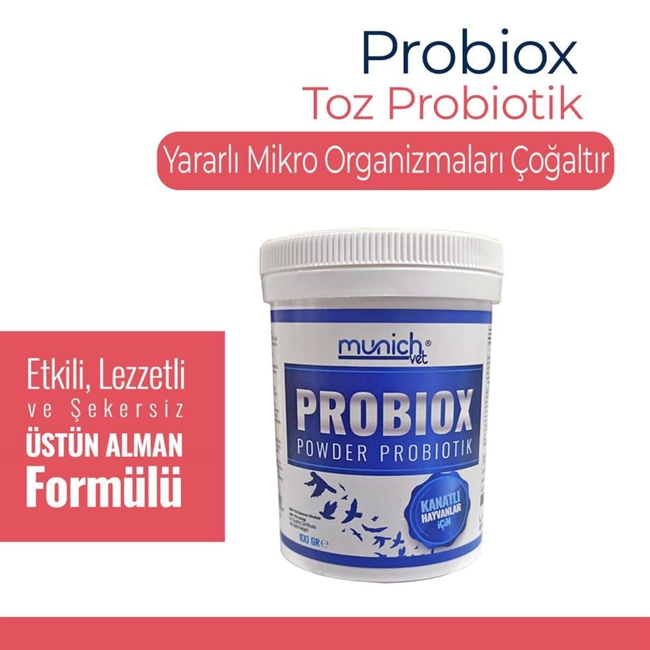 Munich Vet Probiox Kuşlar için Toz Probiyotik 100gr