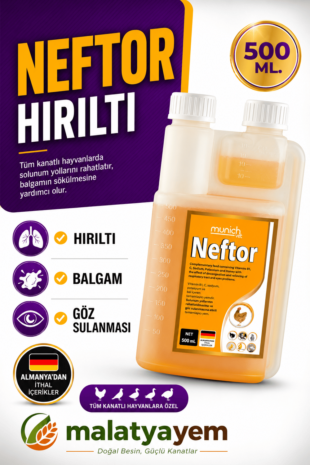 Neftor Hırıltı Ve Solunum Yolu Destek Ürünü 500 Ml