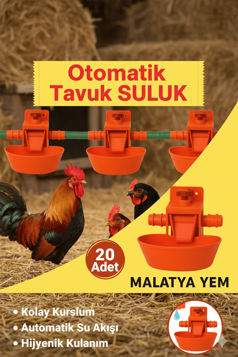 Otomotik Tavuk-Civciv Suluğu-20 Adet