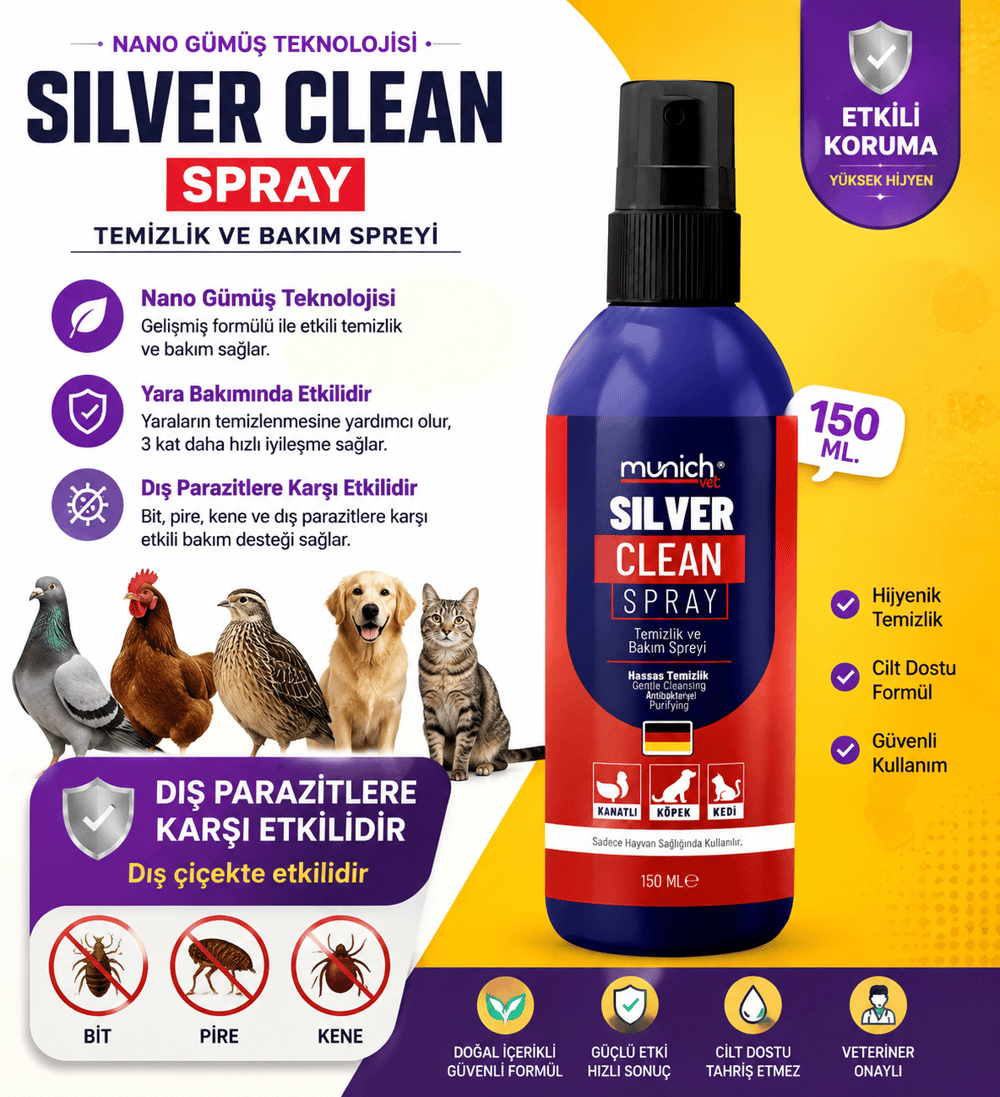 Silver Clean Nano Gümüş Spreyi 150 ml | Yara Bakım ve Temizlik Spreyi