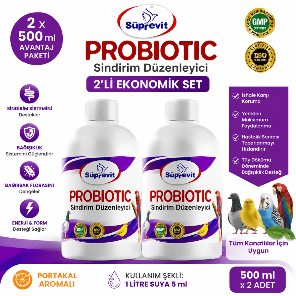 Süprevit Probiotic 500 Ml - Güçlü Probiyotik Desteği -2 Adet