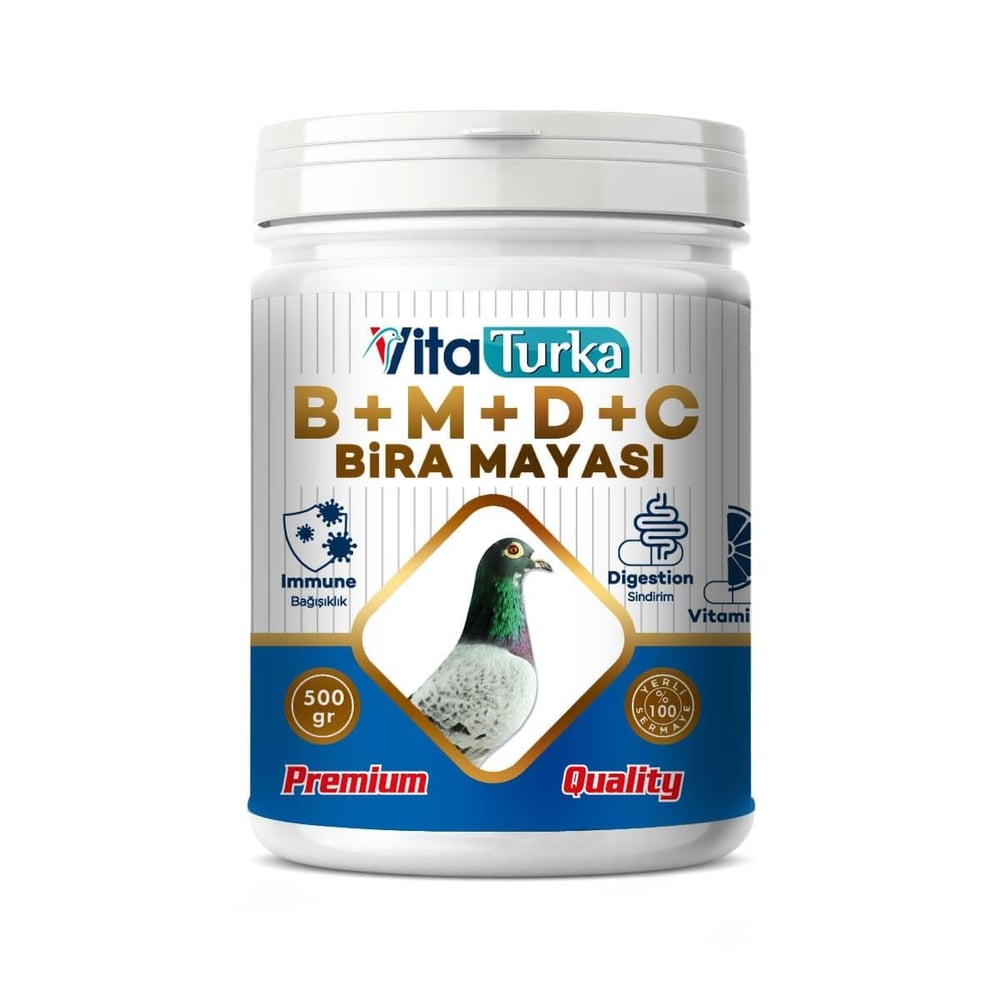 Vita Turka B+M+D+C | Güvercinler İçin Bira Mayası ve C Vitaminli Takviye