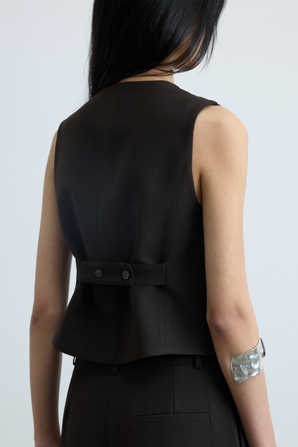 Acı Kahve Janet Düğmeli Yelek