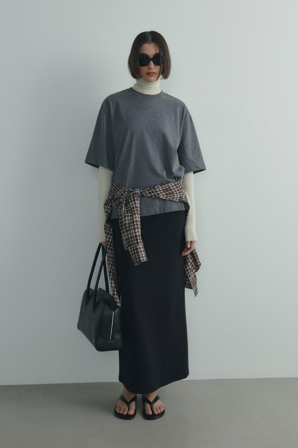 Antrasit Nox Oversize Tişört