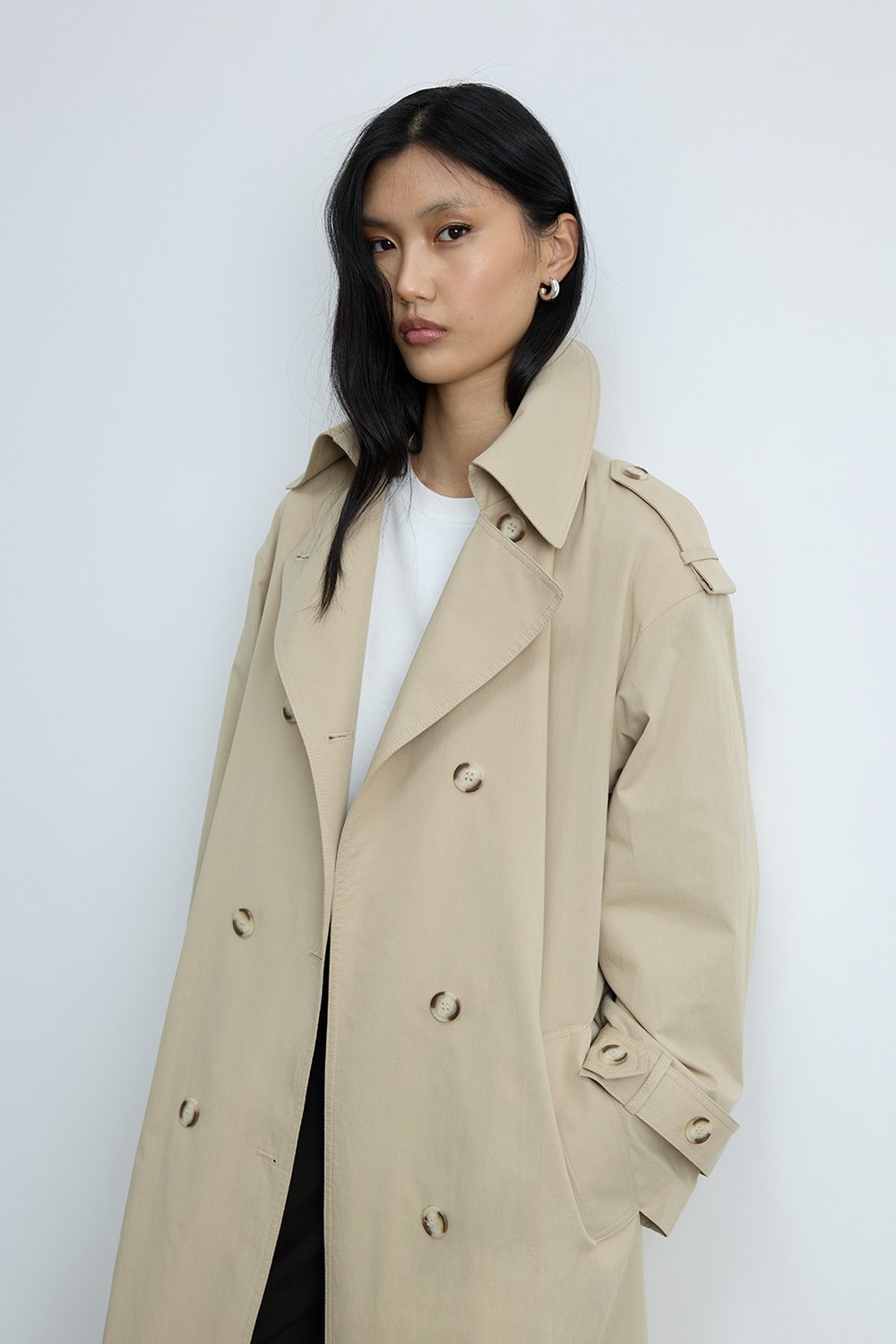 Bej Rowan Trençkot