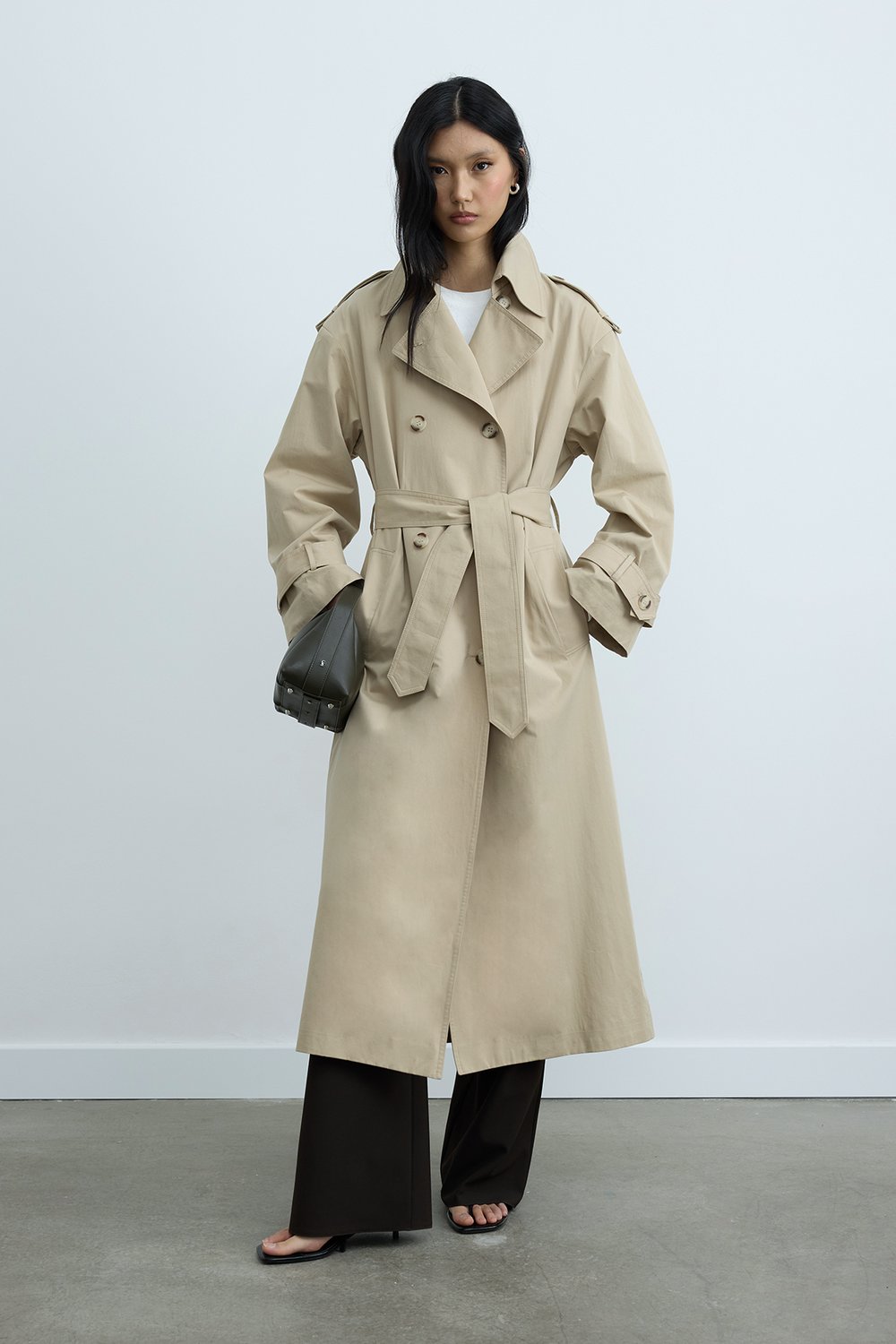 Bej Rowan Trençkot