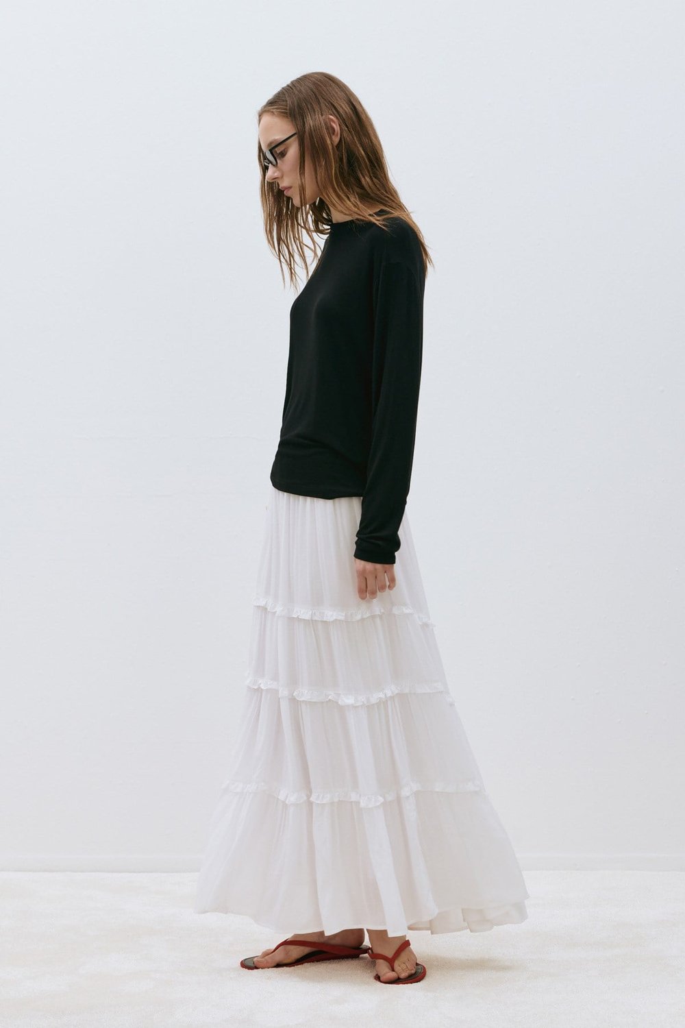 Beyaz Bea Kat Kat Etek